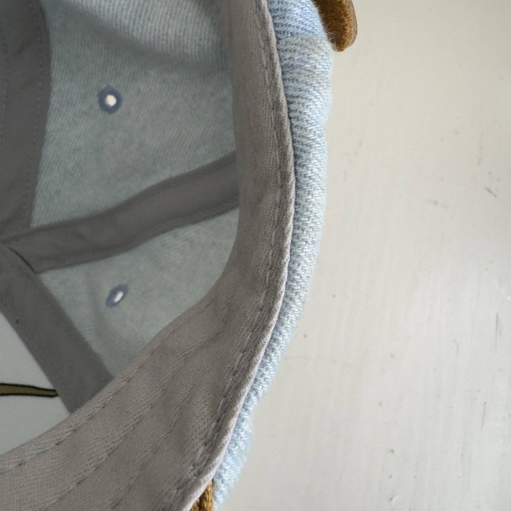 Legend‎ Headwear Adjustable Multicolor Hat Leather Strap Brown Blue Made In USA - Picture 10 of 11